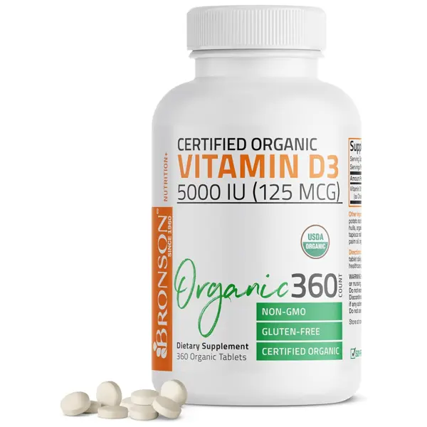 Bronson Vitamin D3 5,000 IU Capsules